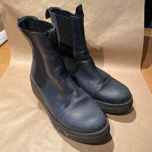 Miz Mooz “Leaf” Boots - Denim Vintage Oil